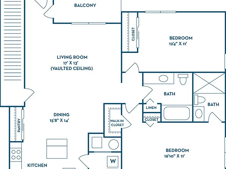 2 Bedroom | 2 Bath | 1060 SF | Upper 2 Bedroom | 2 Bath | 1060 SF | Upper
