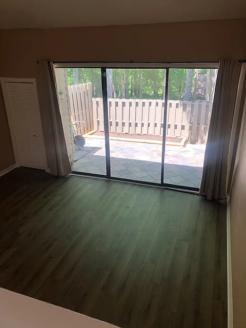 Family room and back patio.
