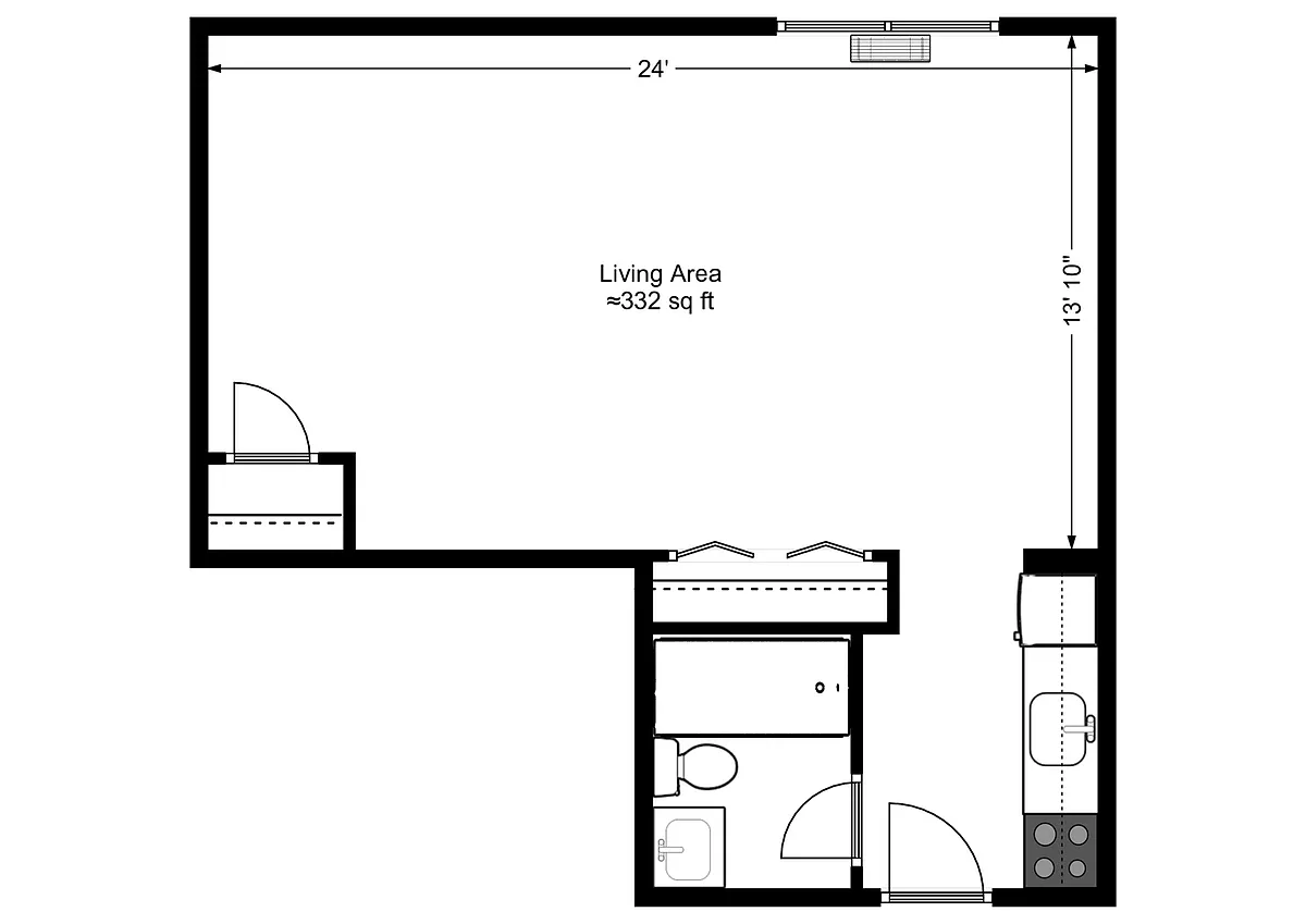 Floor plan Large Studio