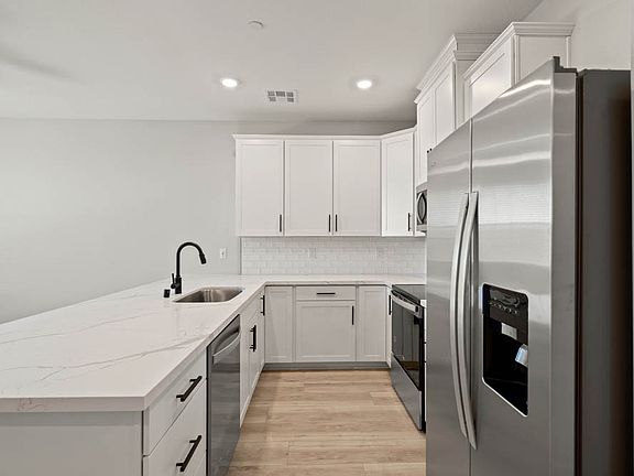 Each kitchen comes with stainless-steel appliances included.
