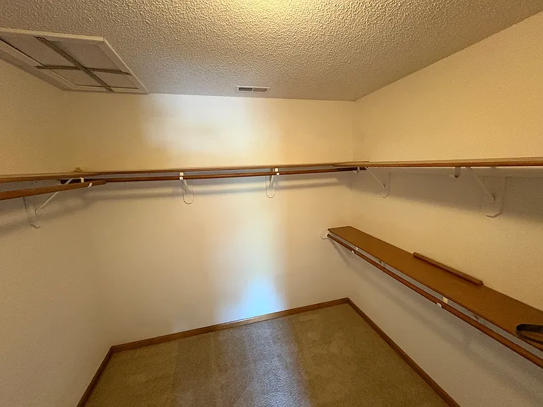 Upstairs walk in closet