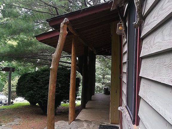 Side view of front porch