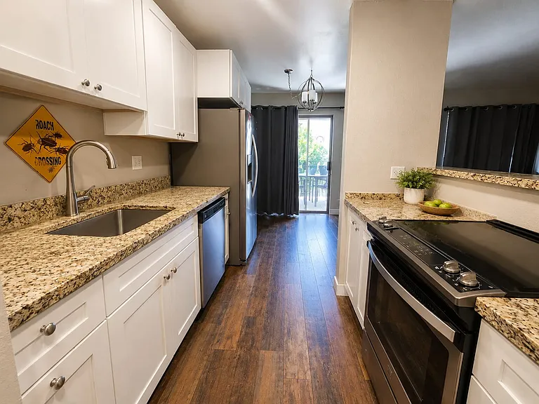 Kitchen with stainless appliances
