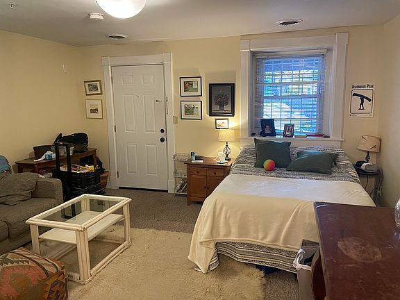 Living room + rear patio door