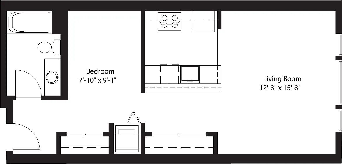 Floor plan Studio G