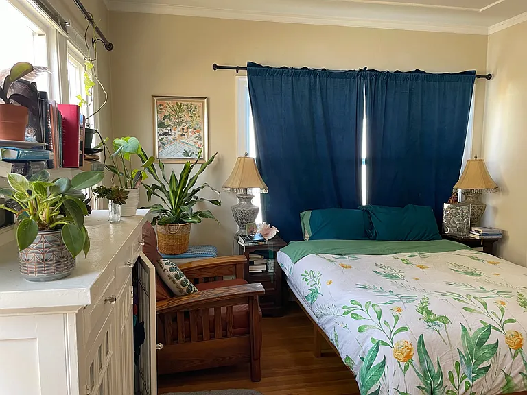Bedroom as furnished by previous tenants