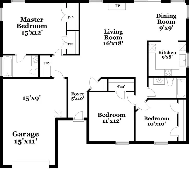 3 bed, 2.0 bath, 1250 sqft, $1,860 — Photo 2