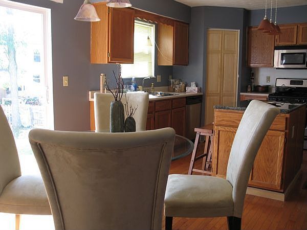 View of eat-in kitchen when it was furnished.