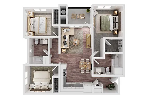 Floor plan 3-Bedroom