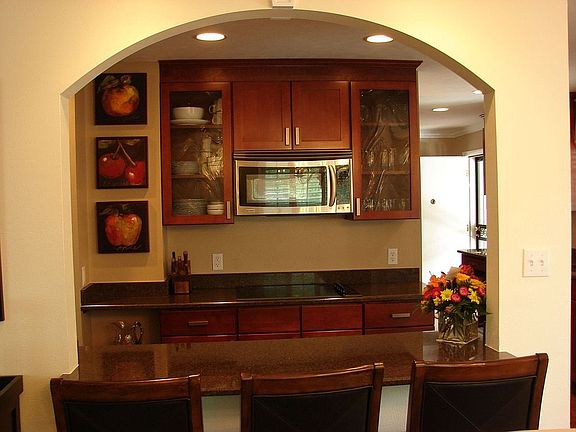 Looking into the kitchen