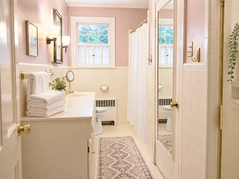 main bathroom - tub and standup shower - two showers in one bathroom