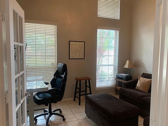 Entry to the dedicated Office space with French doors off the front hall.