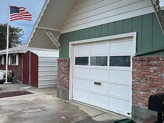 Attached garage.