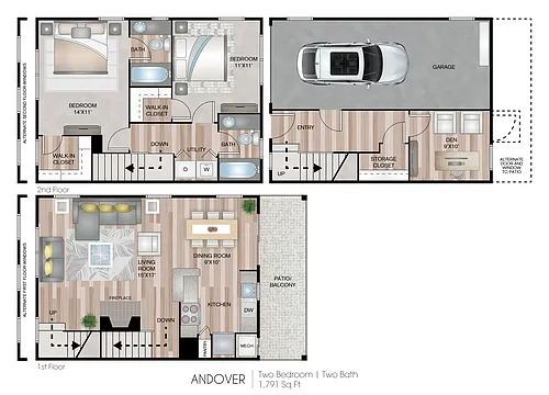 Floor plan Andover Townhome