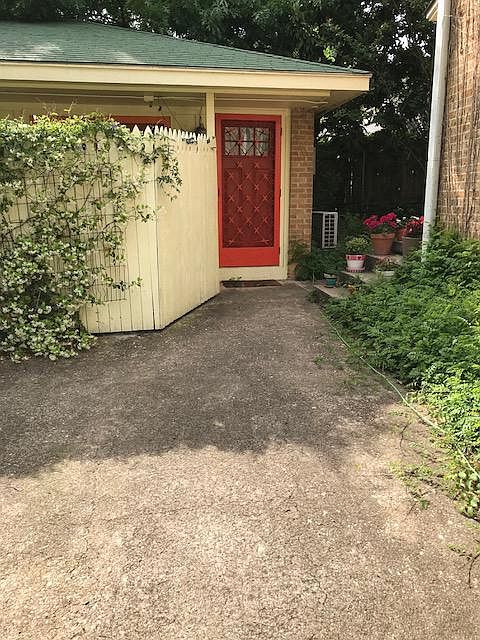 Front door and patio area