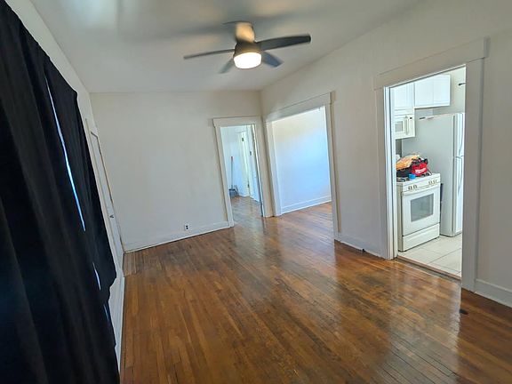 Living room looking in from the west side of the apartment