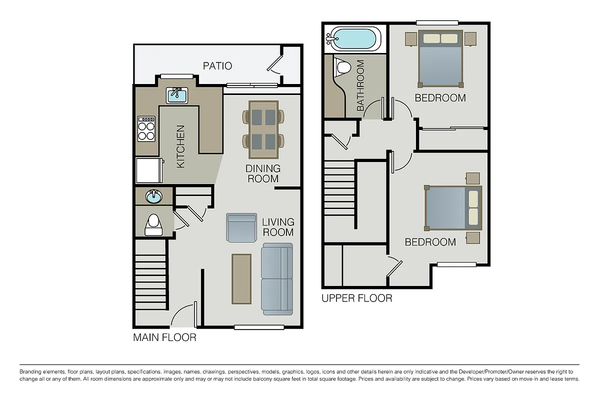 Floor plan The Redwood Suite Townhome