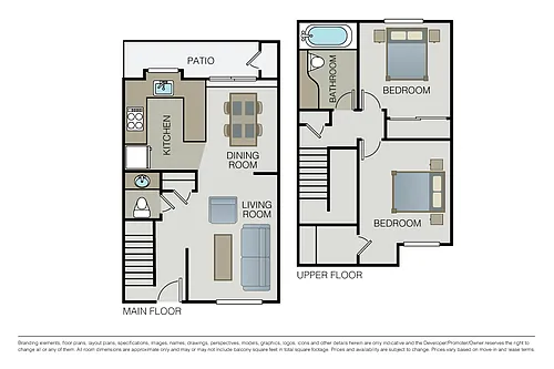 Floor plan The Redwood Suite Townhome