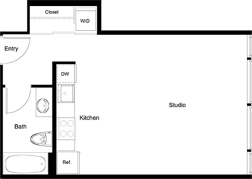 Floor plan Studio A