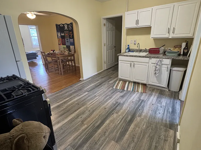 Kitchen has plenty of room for table/chairs