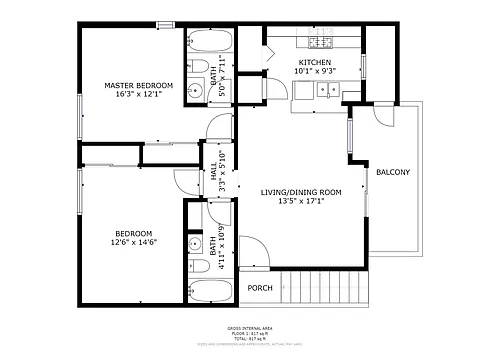 Floor plan Two Bedroom