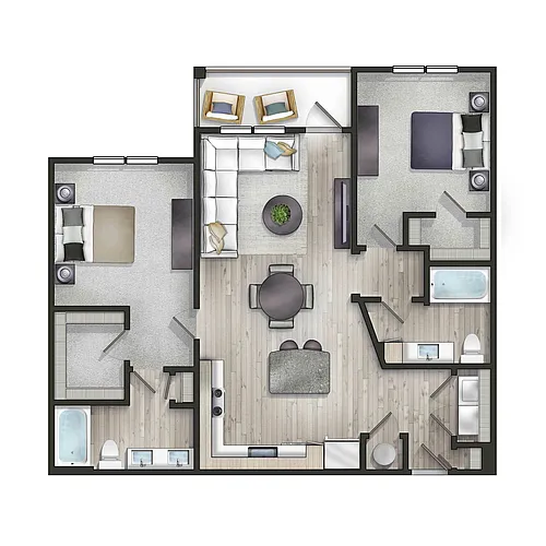 Floor plan Corner Bourbonette