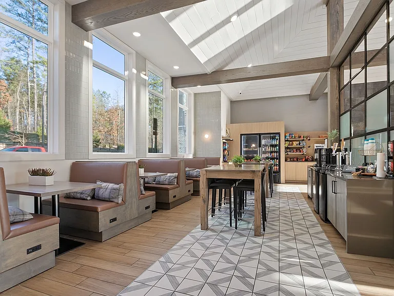 A casual clubhouse setting for work or conversation