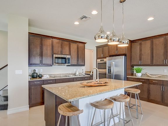 Breakfast bar in kitchen