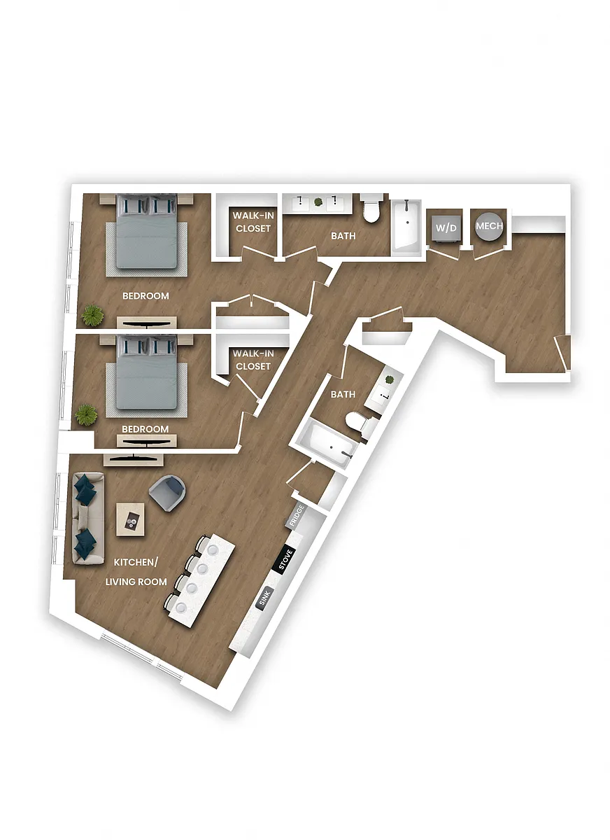 Floor plan B21B