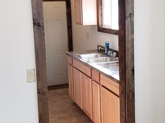 View from dining room into kitchen