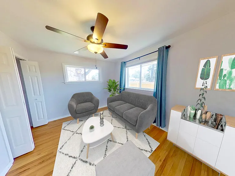 Bedroom 1 Sitting Area. This image shows a virtually furnished space. Bedrooms come unfurnished.