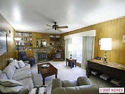 Family room with fireplace