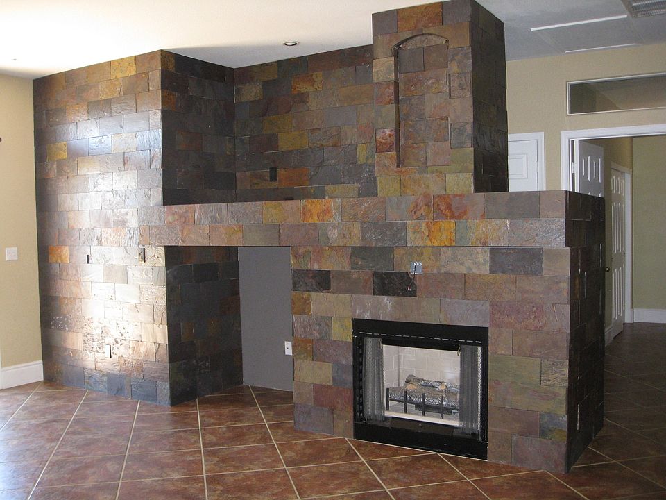 Fireplace and TV nook as room divider