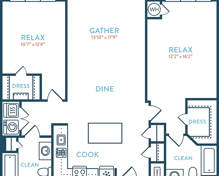 1121-1161 Berkeley B2 Floorplan Diagram