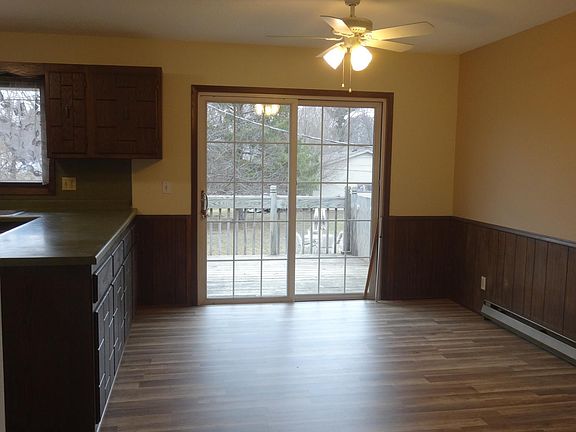 Spacious dining room opens to deck.