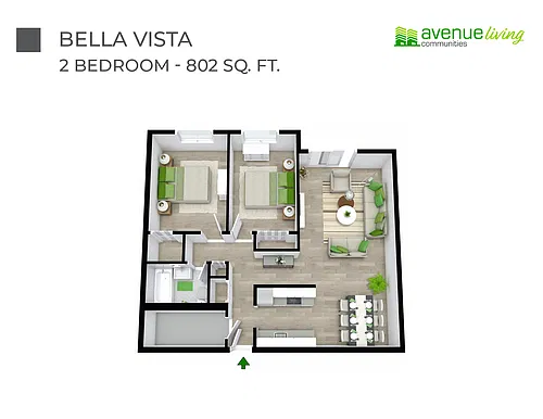 Floor plan - 2 Bedroom