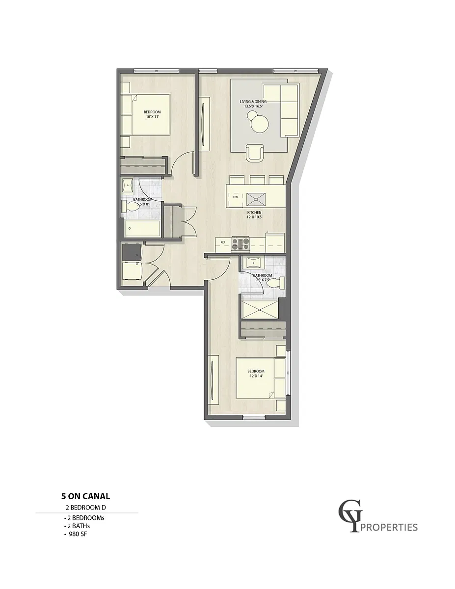 Floor plan 2 BR D