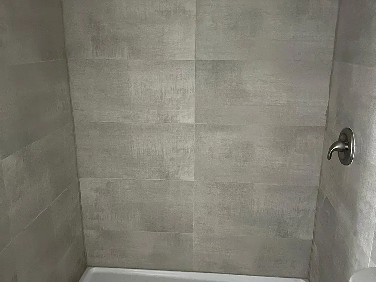 New Shower with Large format tile