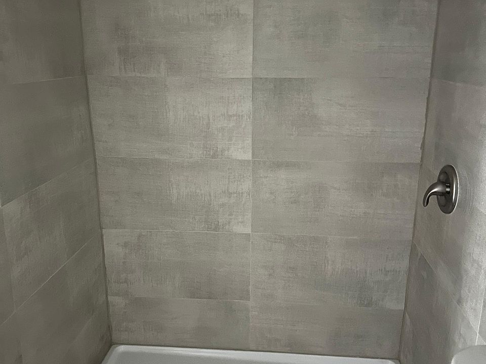 New Shower with Large format tile