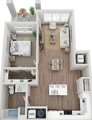Floor Plan 1A | Seasons at Plainfield | Apartments in Plainfield, IL Floor Plan 1A | Seasons at Plainfield | Apartments in Plainfield, IL