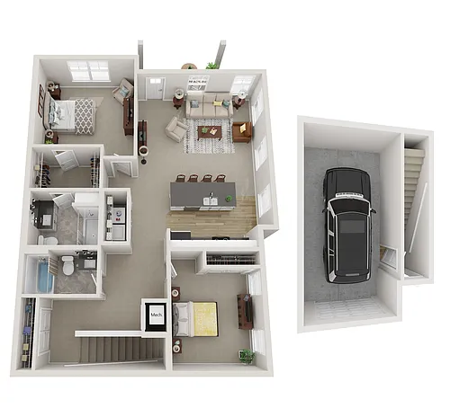 Floor plan Leona - Attached Garage