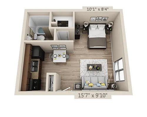 Floor plan Studio E1CT