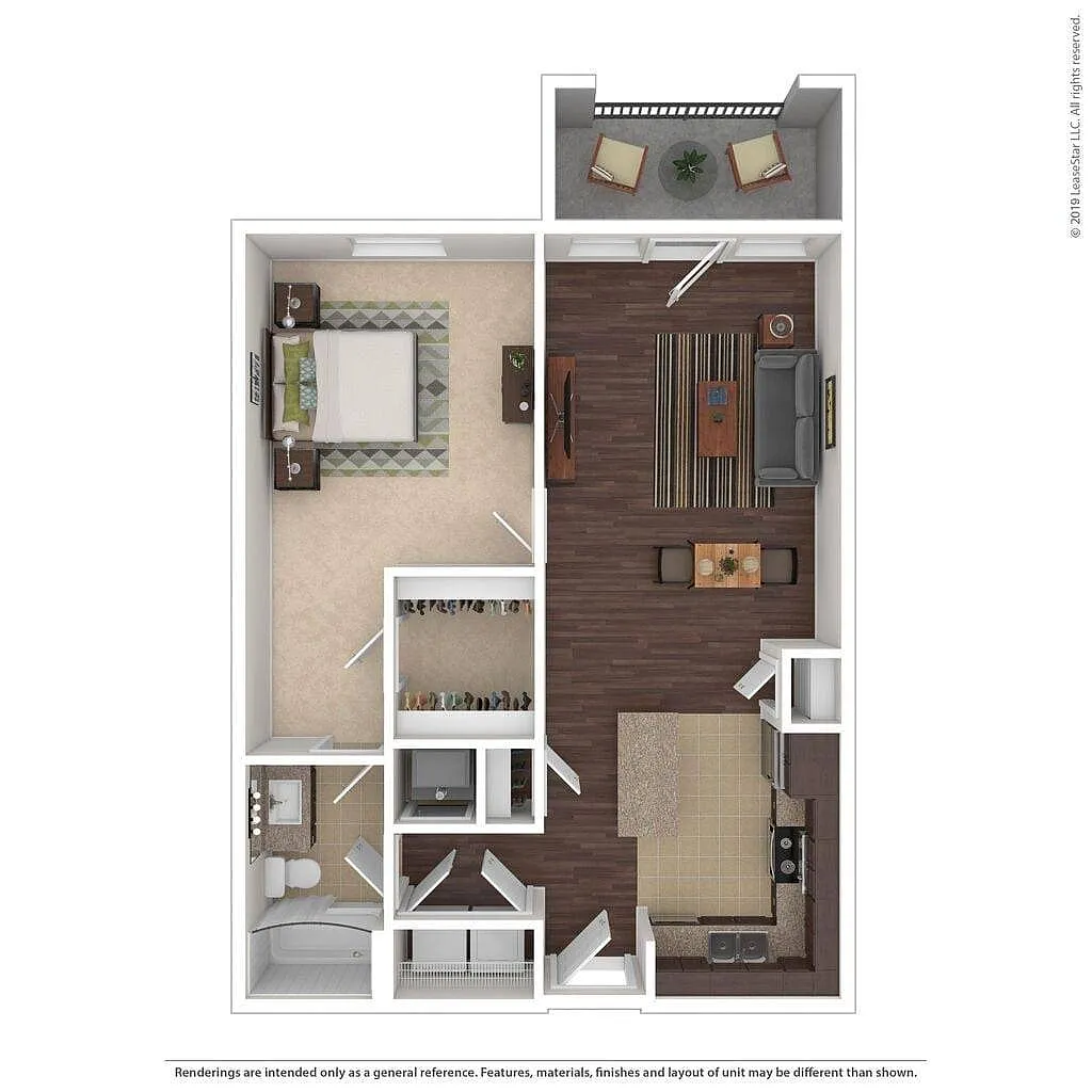 Floor plan C 1X1