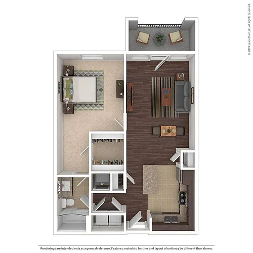Floor plan C 1X1