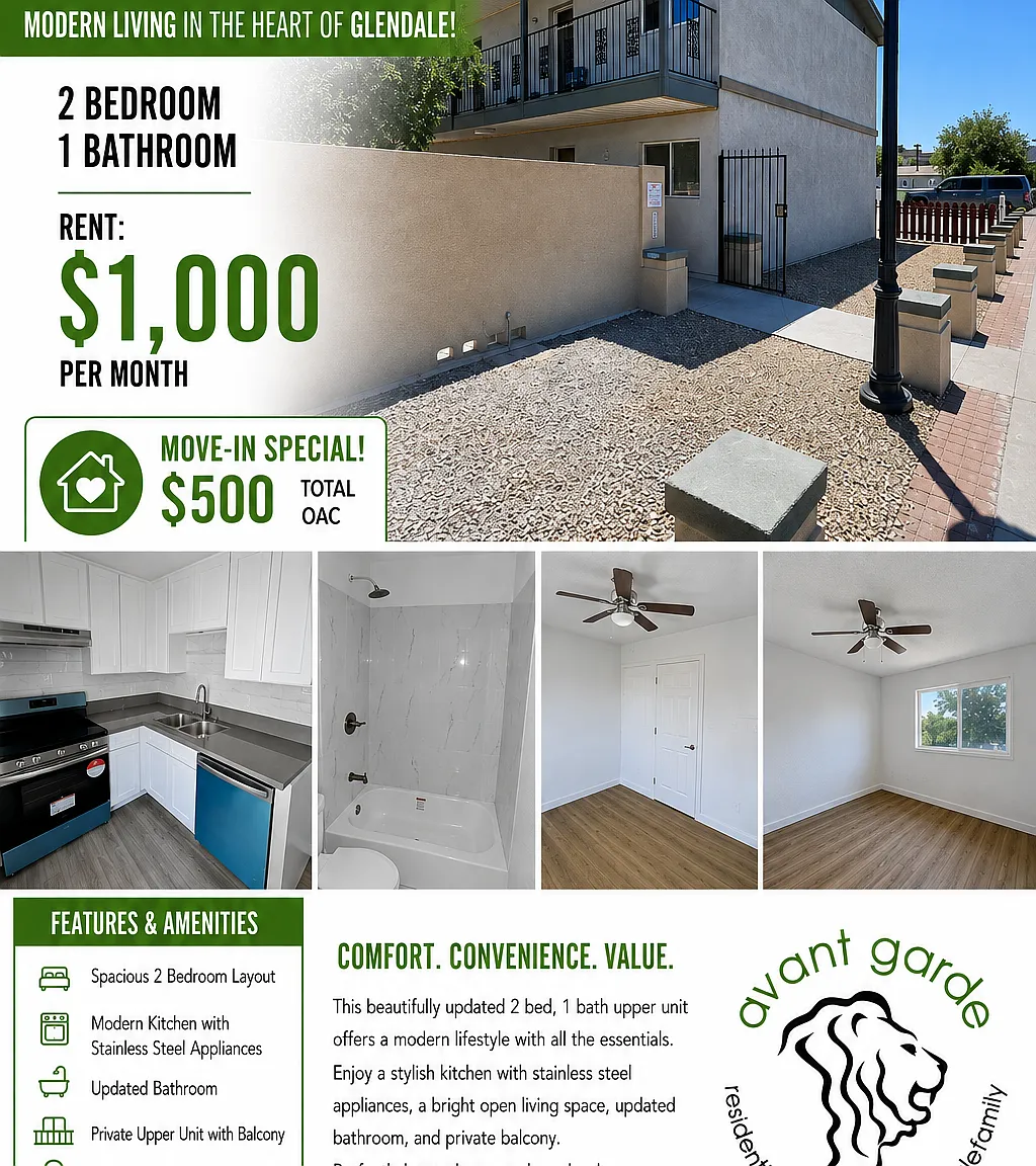 2 bed, 700 sqft, $950 — Photo 1