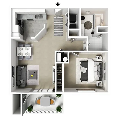 Floor plan 1 X 1