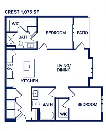 Floor plan B1b - Crest