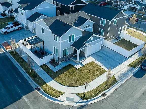 Aerial view of the house