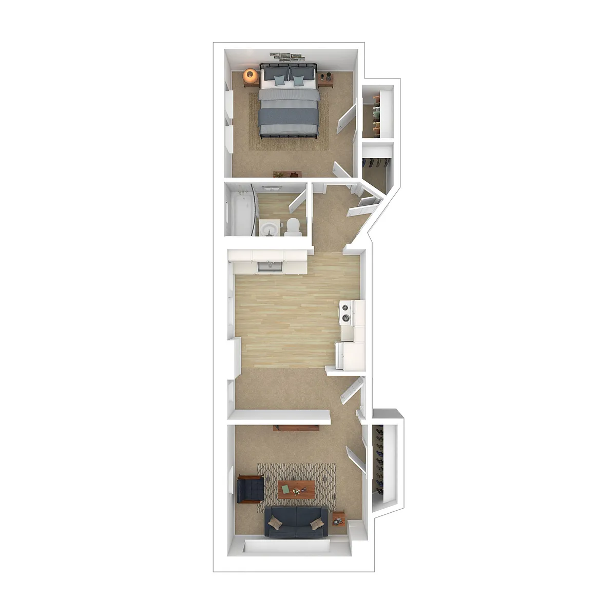 Floor plan 1 Bedroom 1 Bathroom
