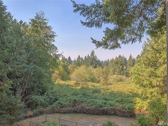 Green space off back border for privacy and a view ( hazy from wildfire smoke)